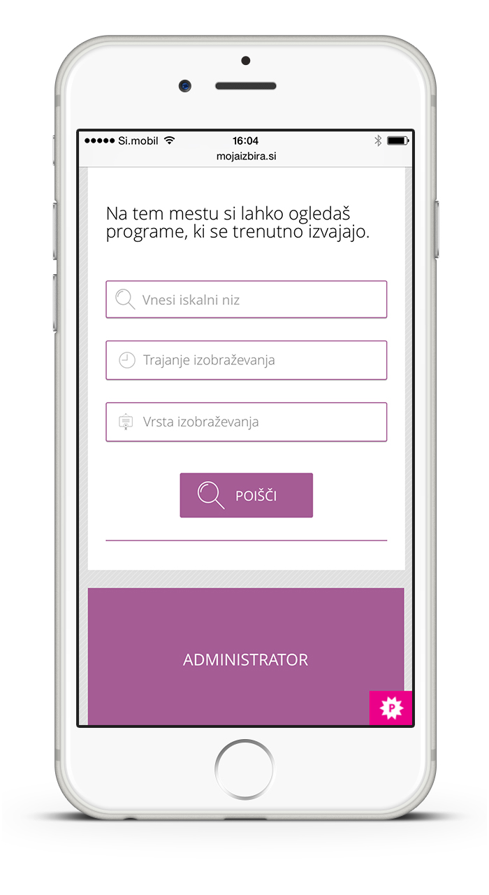 Moja izbira mobile website